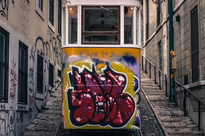 Graffiti on wall in city