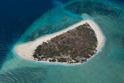 High angle view of island in sea