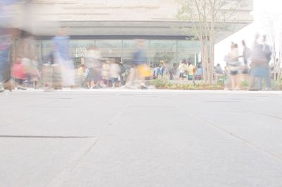 People on city street at night