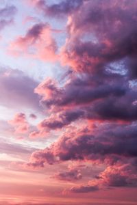 Low angle view of dramatic sky during sunset