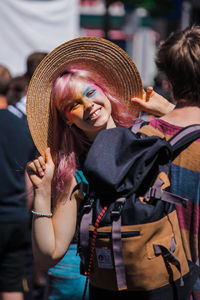 Portrait of a smiling young woman