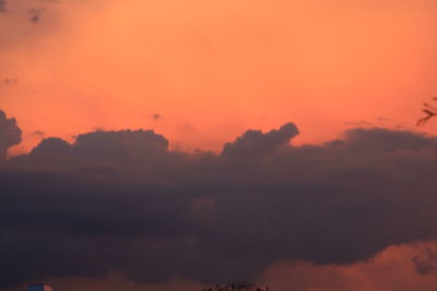 Scenic view of dramatic sky during sunset