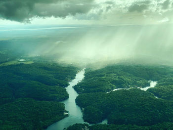 Rain on amazon forest