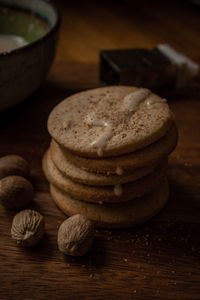 Close-up of bread on table