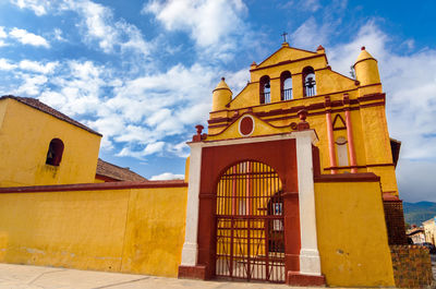 Church against cloudy sky