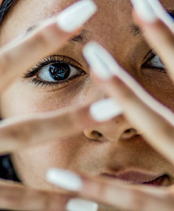 Close-up portrait of young woman