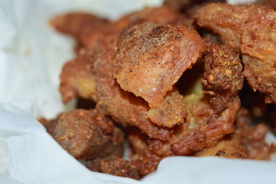 Close-up of bread in plate