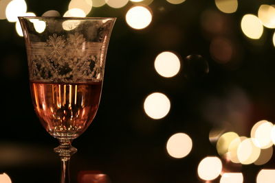 Close-up of illuminated christmas lights