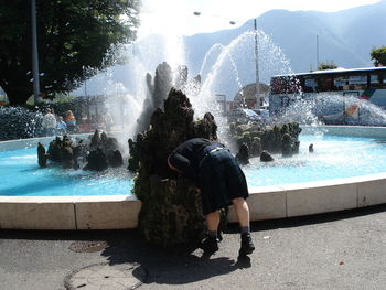 Man in water