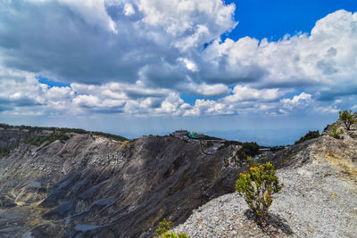 Panoramic view of mountains against sky