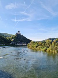 Scenic view of river against sky