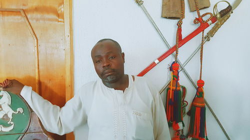 Portrait of man standing outdoors