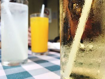 Close-up of drink in glass