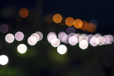 Defocused lights at night