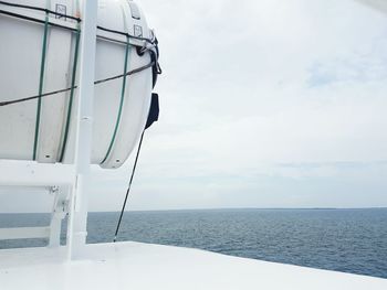 Close-up of sea against sky