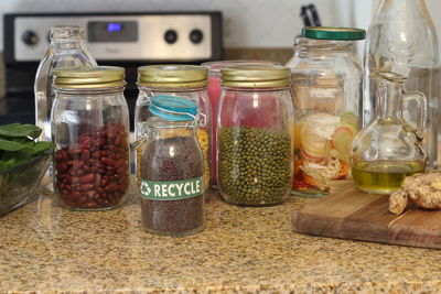 Close-up of food on table