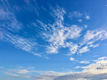 Low angle view of blue sky