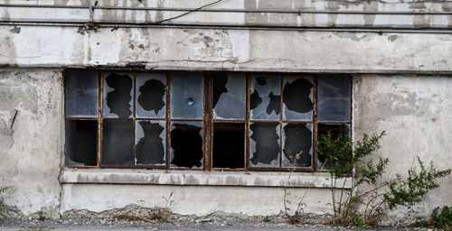 Low angle view of abandoned building