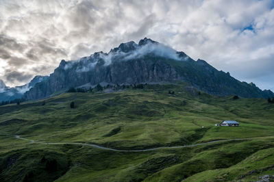 Landscape at pragel pass, glarus, switzerland