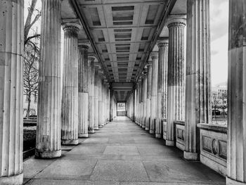 Empty corridor of building