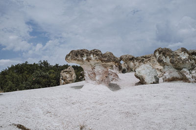 Rock formations against sky