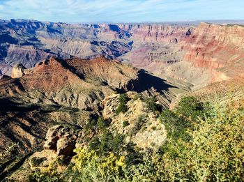 Scenic view of rocky mountains against sky at grand canyon national park