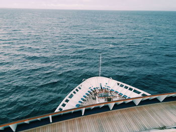 High angle view of sea against sky