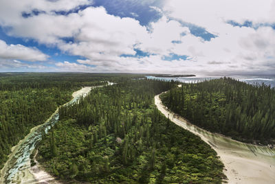 Scenic view of land against sky