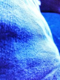 Close-up of blue fabric