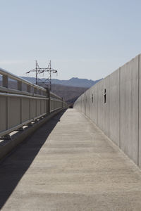 View of bridge against clear sky