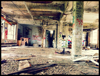 Interior of abandoned building