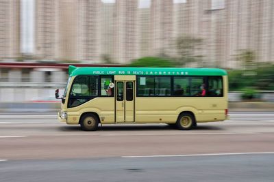 Vintage car on city street