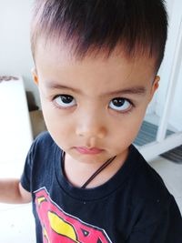 Close-up portrait of cute boy