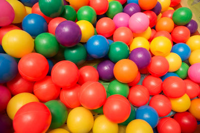 Full frame shot of multi colored balls