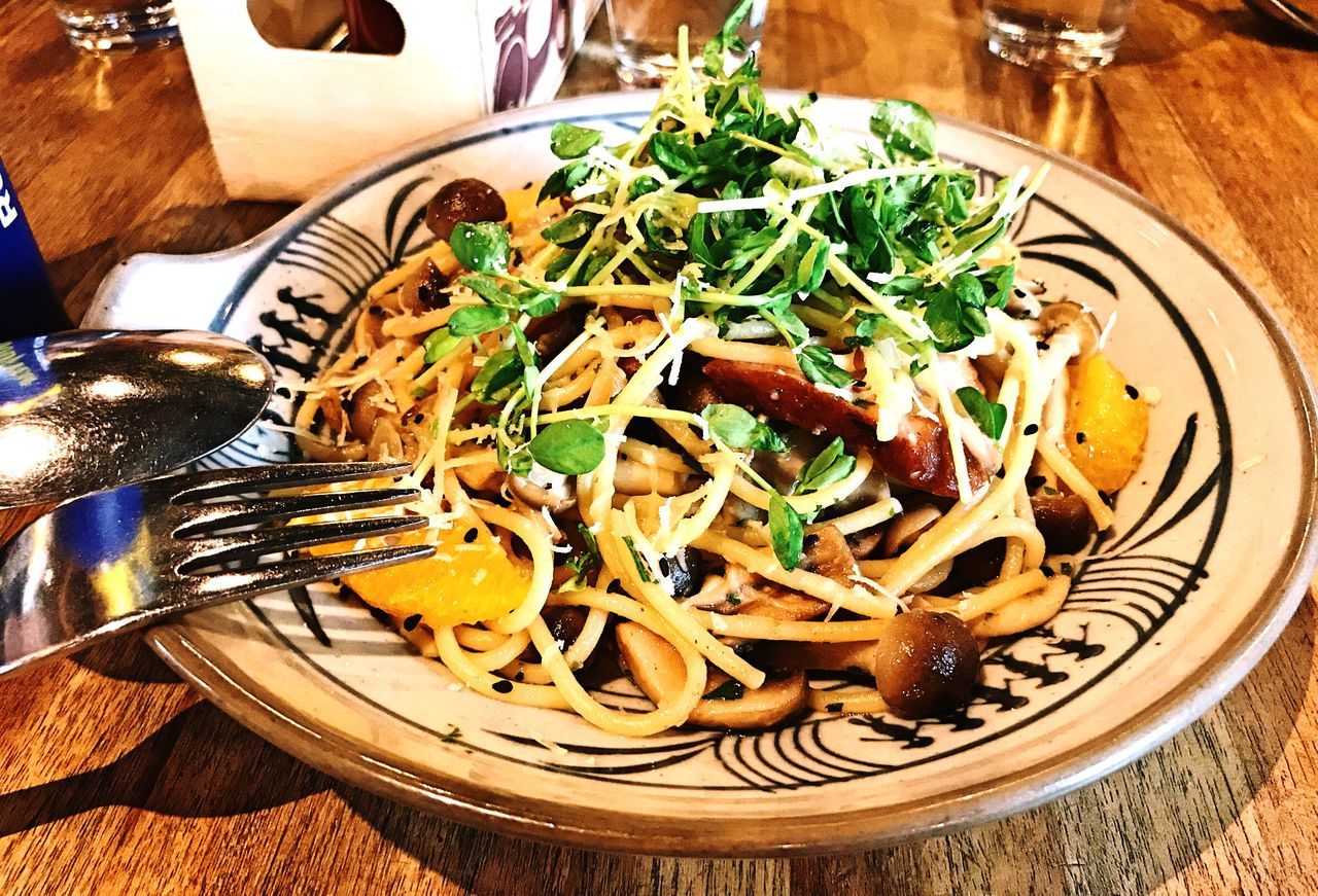 plate, fork, food and drink, table, food, indoors, no people, serving size, freshness, ready-to-eat, italian food, healthy eating, close-up, day