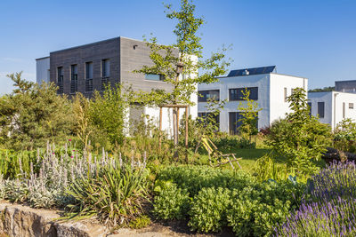 Germany, esslingen-zell, development area with passive houses