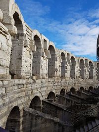 Low angle view of old ruins