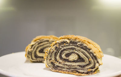 Close-up of dessert on table