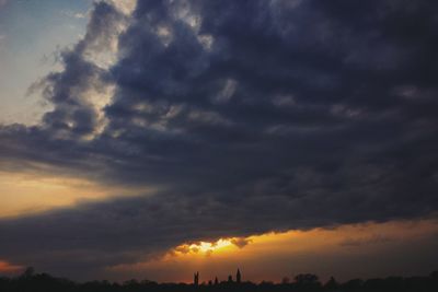 Low angle view of cloudy sky