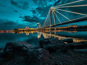 Bridge over river against sky