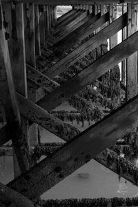 High angle view of bridge over river in city