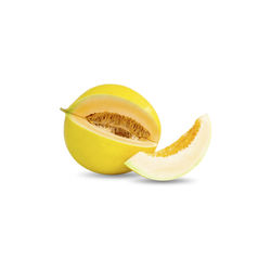 Close-up of yellow fruit against white background