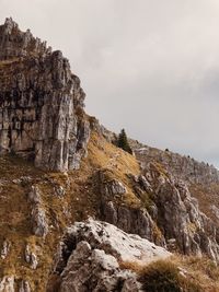 Scenic view of rocky mountains against sky