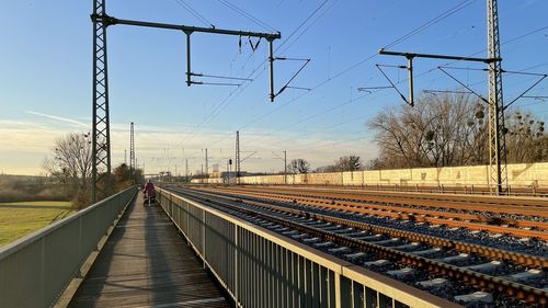 Railroad tracks against sky