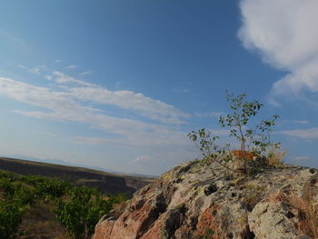 Scenic view of rocky mountains against sky