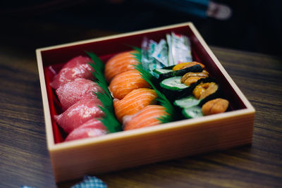 Close-up of sushi