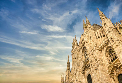 Low angle view of building against sky