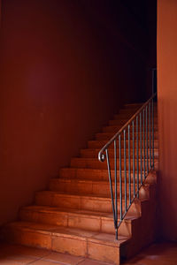 View of staircase in building