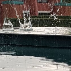 Blurred motion of water on snow