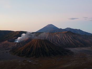 View of volcanic mountain